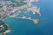 Guernsey, St Peter Port seen from the plane