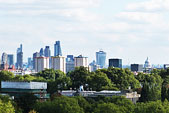 London panorama seen from Primrose Hill